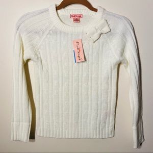 📚4/$20 NWT Light Weight Cable Knit Sweater w Bow